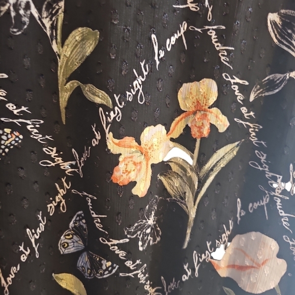 White House Black Market sz small black floral dress Love At First Sight - Picture 8 of 8